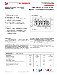 Datasheet CMM3020-BD-0192 manufacturer Mimix